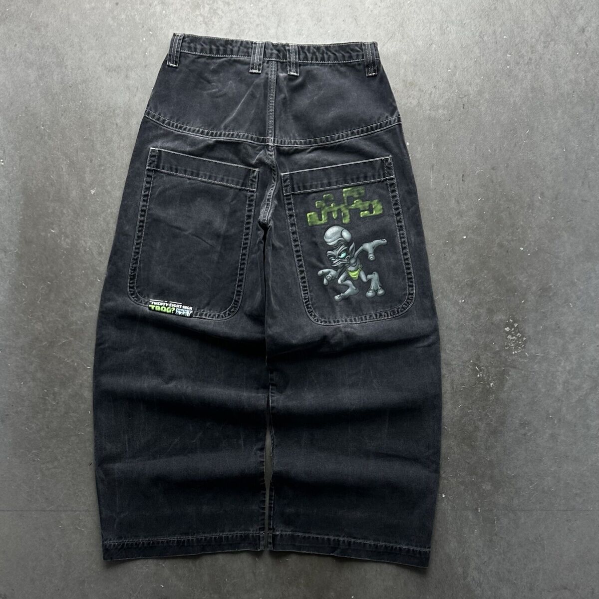 Vintage 90s Y2K JNCO Jeans Trog 324 Wide Leg USA RAVE BLACK Vintage 90s Y2K JNCO Jeans Trog 324 Wide Leg USA RAVE BLACK
