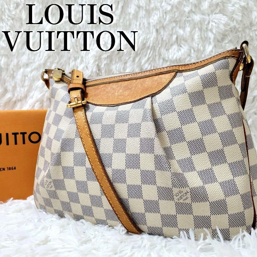 Louis Vuitton Shoulder Bag Damier Azur Siracusa White woman bag