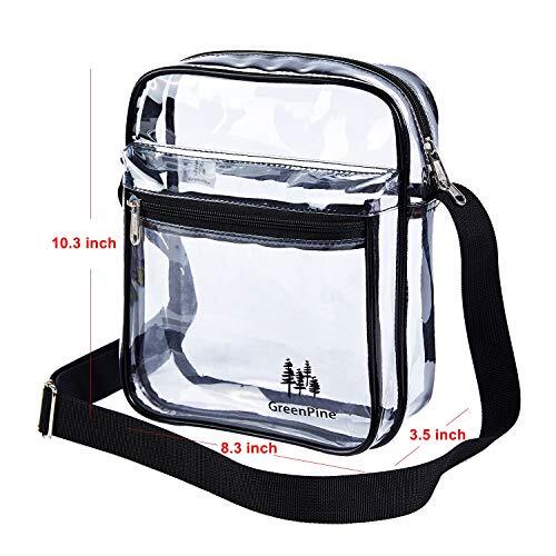 Clear Messenger Bag for Work & Business Travel for Men & Women,Stadium Black - Picture 5 of 7