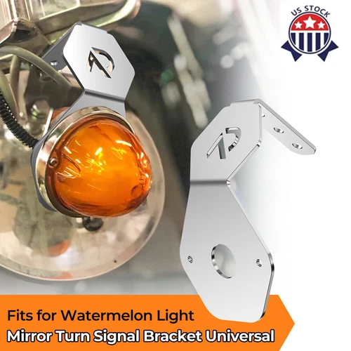 Mirror Turn Signal Watermelon Angled Bracket Only -LIGHT NOT INCLUDED -Stainless