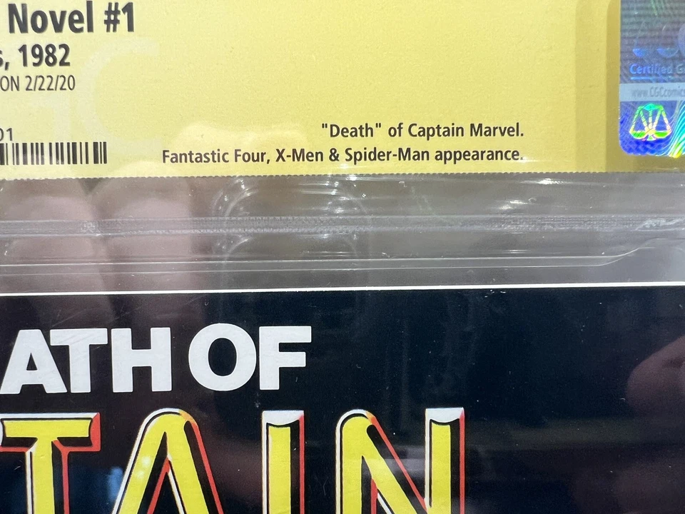 Novela Gráfica Marvel #1 CGC 9.6 Firmada Rara Segunda Impresión Muerte del Capitán Marvel Foto 3 de 4