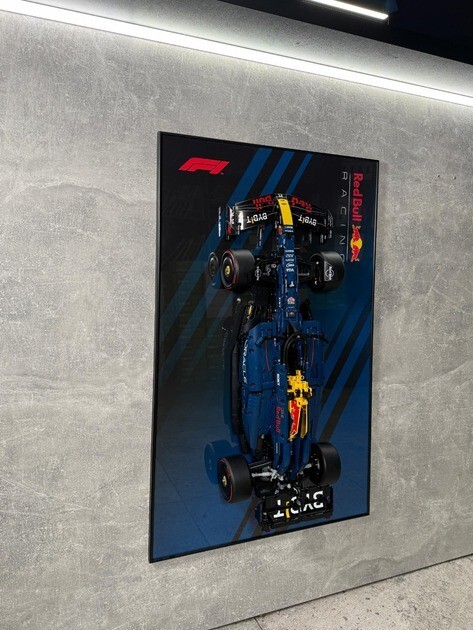 Art Holder Frame on the Wall 80x50 cm. Technic F1 Red Bull Racing