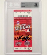 Hank Conger signed 2010 MLB All Star Futures Game full ticket Trout Beckett BAS