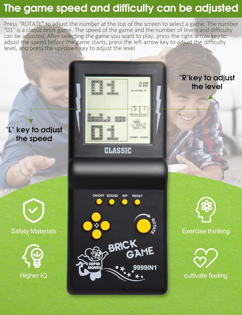 HLF 3.5-Inch Large Screen Retro Brick Game Console for the