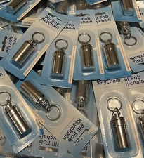 Lot Of 80 - EZY DOSE Pill Fob Keychain Ezy Dose Metal Pill Holder