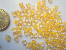 Perlas cristal rocalla 4 mm X 380 UNIDADES 26 g núcleo naranja