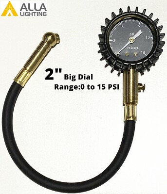 #ad 15PSI Low Pressure Tire Gauge W Deflator for Honda Motorcycles Moto GP Tyres $20.98