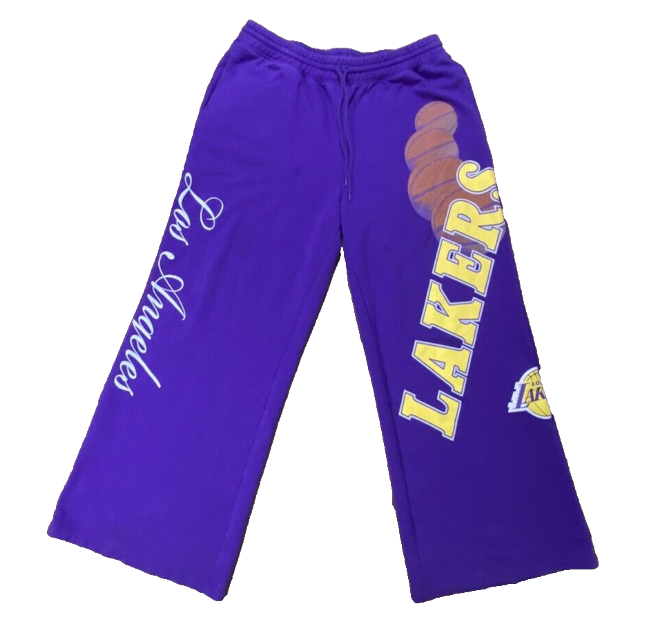 Los Angeles Lakers バスケットボールパンツ Lサイズ Los Angeles Lakers Purple Sweatpants NBA Basketball Sz 2XL Big