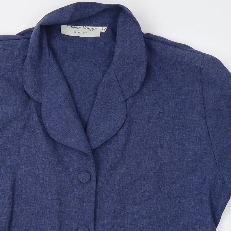 classic image Womens Blue Jacket Blazer Size 12 - Image 4 of 4