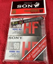 Sony Hi-Fi Recording Audio Cassette Type 1 Normal Bias 60 Minutes Pack of 2 NEW