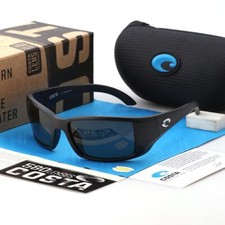 Costa Del Mar BLACKFIN Matte Blcak /black Lenses 580P Polarized Sunglasses