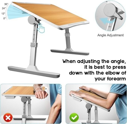 Lap Desk Bed Tray Table, Adjustable Laptop Stand for Bed - Picture 5 of 6