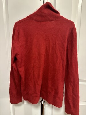 ② Sarah Spencer Sweater Pullover Women XL Red Angora Rabbit Wool