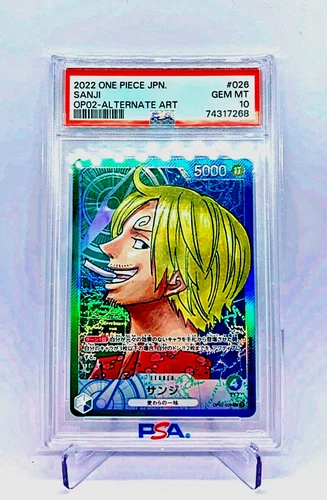 One Piece "SANJI" #OP02-026 L PSA 10 Japanese Paramount War 2022 Alternate Art A