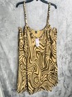 New Wild Fable Women’s Animal Print Dress Size 4X Brown Spaghetti Straps