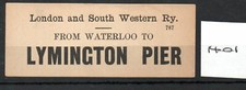London & South Western Railway LSWR - Luggage Label (1401) Lymington Pier