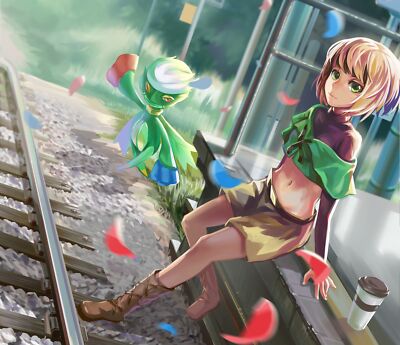 Pokemon pokemon trainer and roselia Pad Gaming Mat Desk