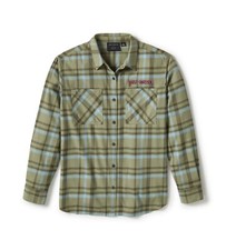 Harley-Davidson Patch Woven Long Sleeve Shirt Damen Hemd Gr. XXL - Olive Grün