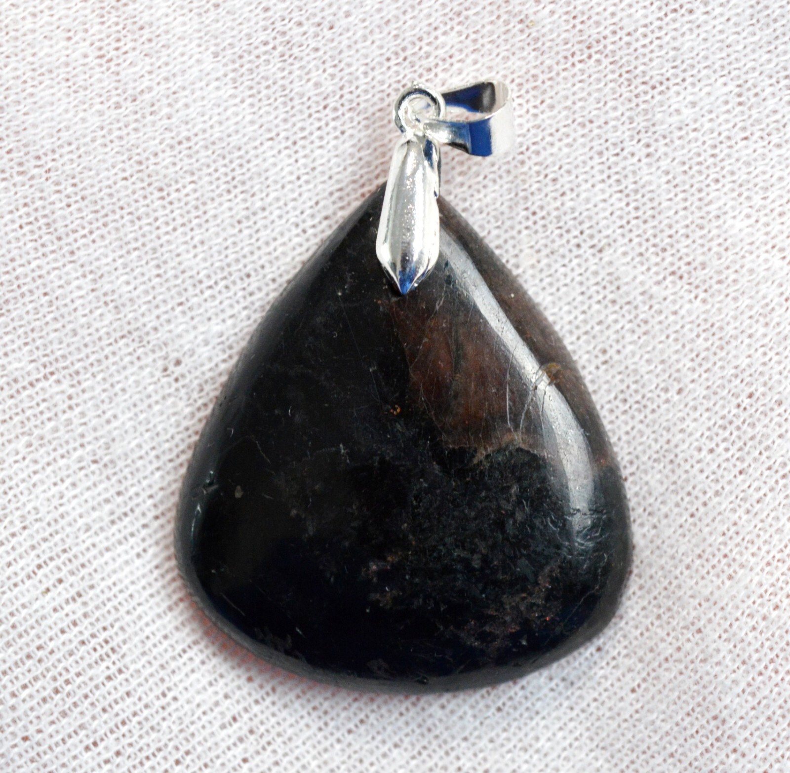 Grenat Spessartine & Tourmaline Schorl 62 Carats - Pendentif Cabochon ER37