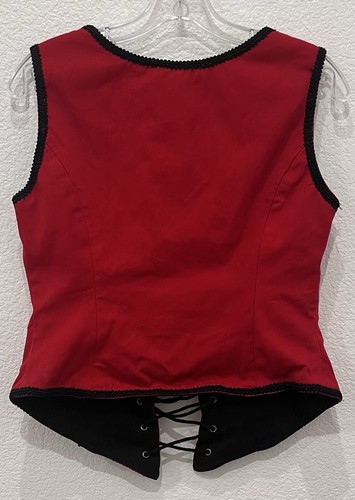 The Pyramid Collection Red Renaissance/Goth Underbust Corset - Picture 8 of 11
