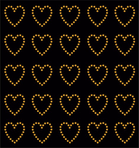 30 Rhinestone Hearts iron-on diamante diy transfer crystal stone bling applique - Picture 10 of 15