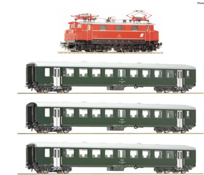 ROCO Train Set E-Lok Rh 1670.27 + 3 Cars ÖBB Era IV SOUND NEW OV 1:87