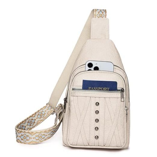 Crossbody Bags for Women Leather Sling Bag for Women,Trendy Small 01-Grey-image