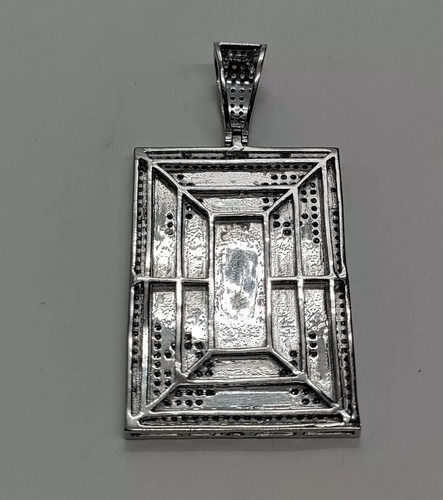 1,40 ct Rundschliff Moissanit "Königskarte" Charm Anhänger 14 K Weißgold plattiert - Bild 7 von 9