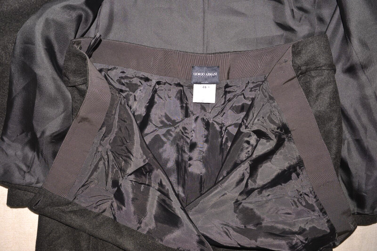 GIORGIO ARMANI BORGO 21 Cashmere & Silk Jacket Blazer & Skirt Grey