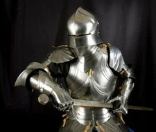 Custom Medieval Gothic Suit Of Half Body Knight Roman Armor Halloween Costume