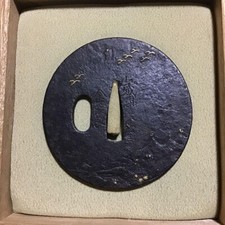 Japanese Antique Tsuba of Katana Samurai Sword Guard Iron Rare Design 76-D63