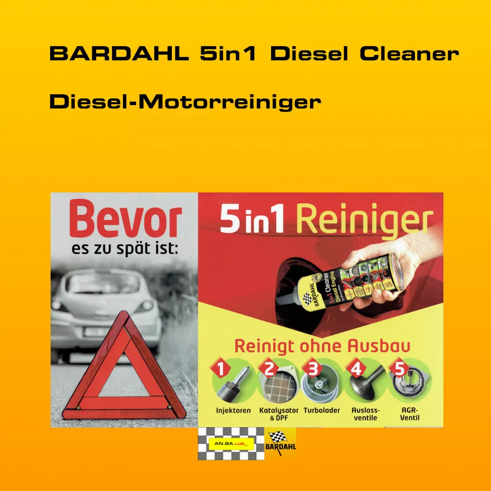 BARDAHL Diesel 5 in 1 CLEANER - Diesel-Motorreiniger 5 in 1 - 500 ml - Ref 9357D - Bild 2 von 2