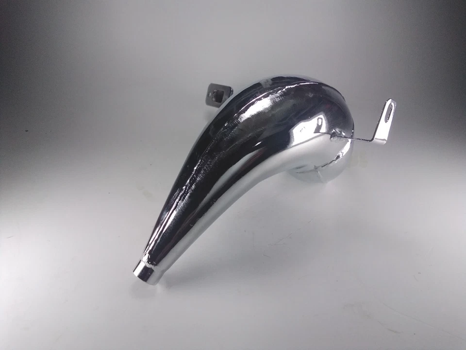 Chrome Tune Pipe for Big Engines on Losi 5T 4WD 38mm Exhaust mounting Holes 46cc - Image 2 of 4