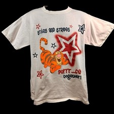 Vintage Disney Winnie The Pooh Stars and Stripes Purrr...fect USA MADE T-Shirt L