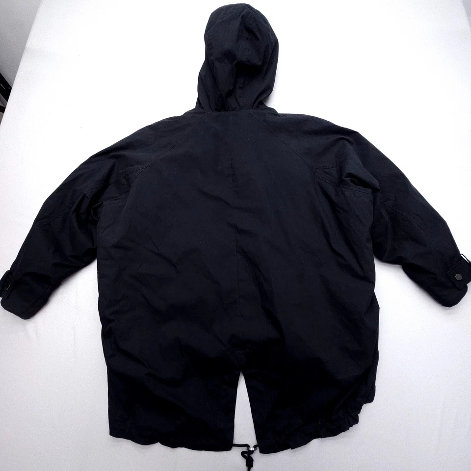 Zara Oversized The Minimal Parka Collection Womens Small Black Quilt Lined Zip - Image 3 of 4