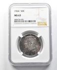 1964 Kennedy Half Dollar MS63 NGC Beautifully Toned *8642