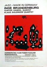 GUNTER HAMPEL und KLAUS DOLDINGER rares Konzertplakat von 1967 gerollt