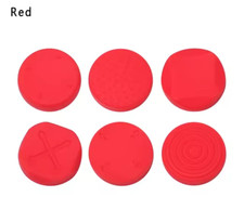 6 Red Analog Stick Thumb Silicone Cap Cover Joystick Grip For PS Vita PSV 1000