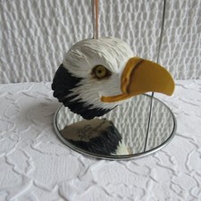 Carved Bald Eagle Ornament 5x3 wood