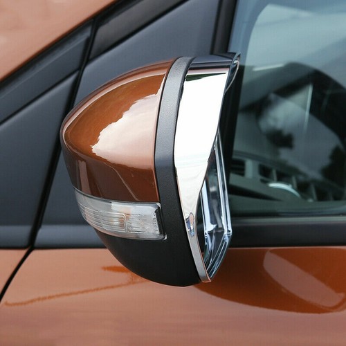 For Ford Escape Kuga 2013-19 ABS Chrome Rear View Mirror Sun Rain Guard Eyebrow - Picture 3 of 7