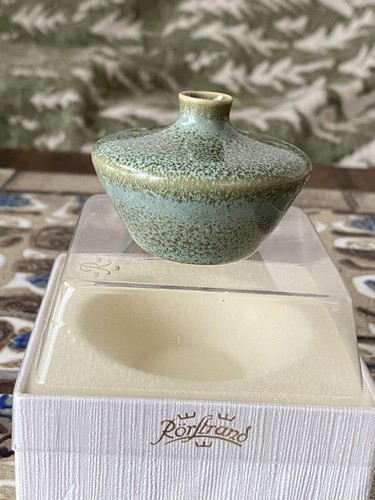 RORSTRAND Bertil Lundgren Vintage Miniature Flower Vase Sweden Original Box