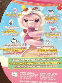 Fingerlings Baby Monkey Snowbelle Unicorn Sounds Removable Santa Hat NIP