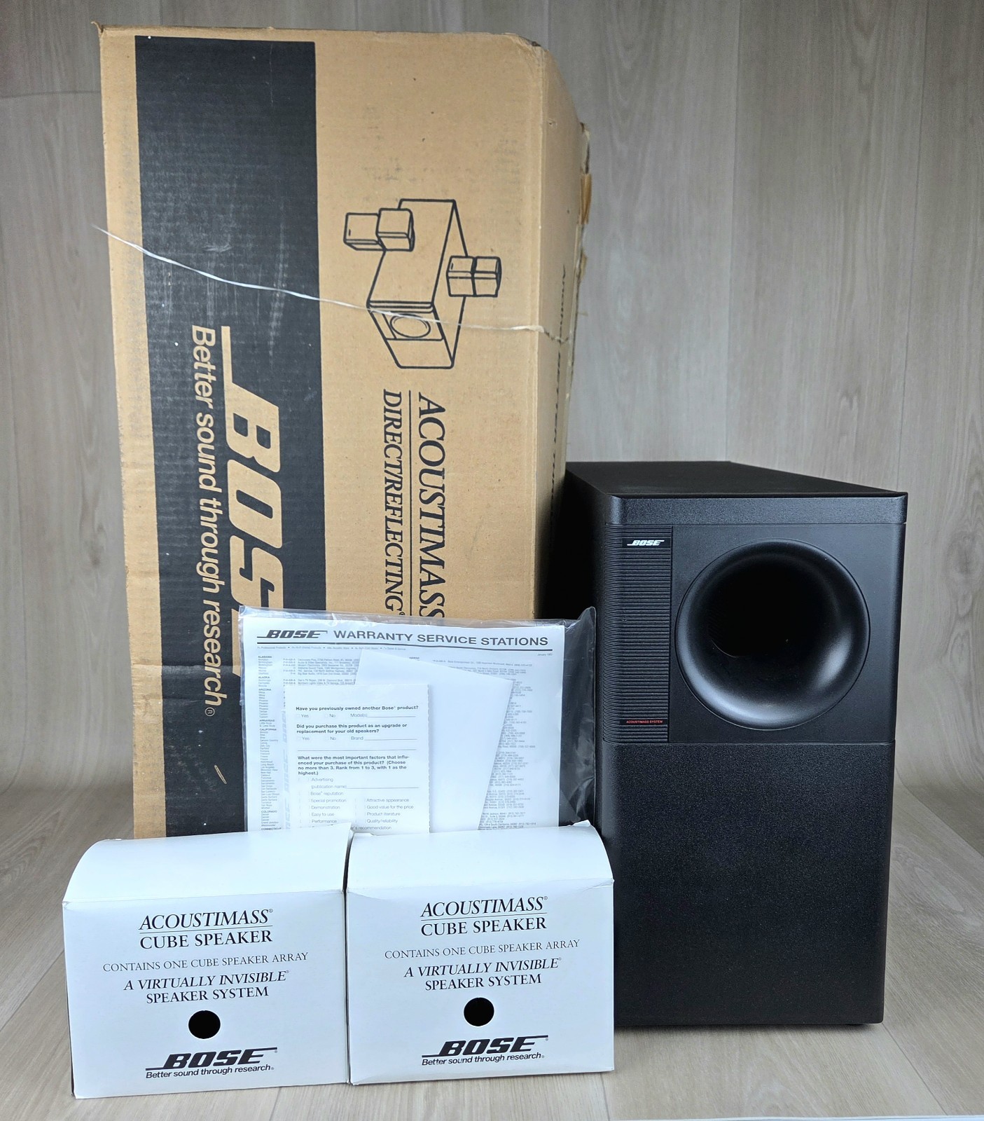 Cube Array Speakers Subwoofer W/box