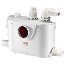Industrial 500W Macerator Pump 29GPM Flow Rate 26ft Head 4-Port Connection