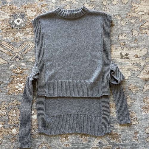 The Knotty Ones Kalvos Dove Gray Merino Wool Sweater Vest Women’s Size Medium M