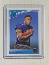 2018 Panini Donruss Rated Rookie #306 Saquon Barkley, rookie card (RC). rookie card picture