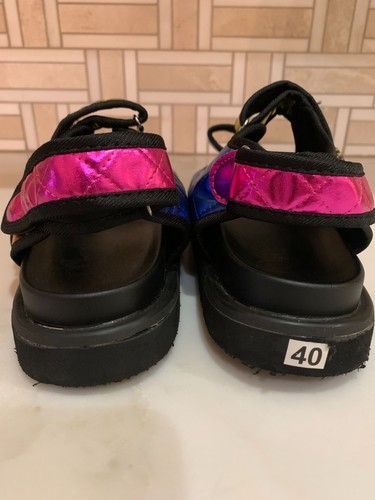 Kurt Geiger London Orson Slingback Sandals –Metallic Multicolor Womens 40 US 9.5 - Picture 4 of 5