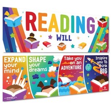 Classroom Decorations - Reading Banner and Poster for Teachers - Bulletin Boa...