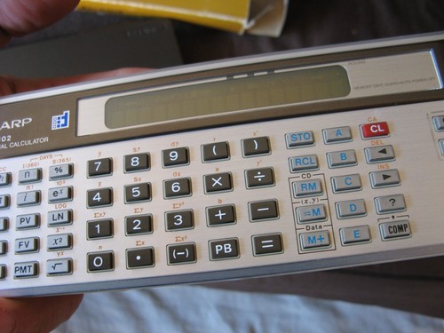 Ancienne calculatrice finance "pour pièce" Sharp EL-5102 Made in Japan Vs 1975 - Afbeelding 5 van 11