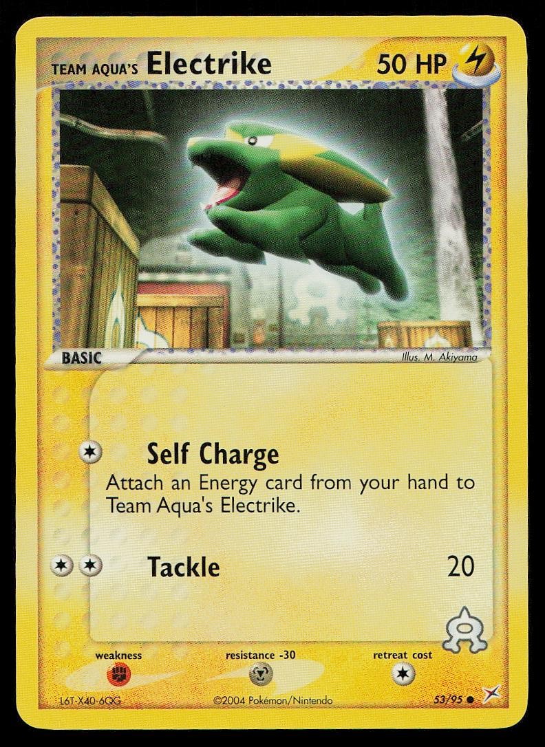 Team Aqua's Electrike 53/95 Common Team Magma vs Team Aqua Pokemon Near Mint